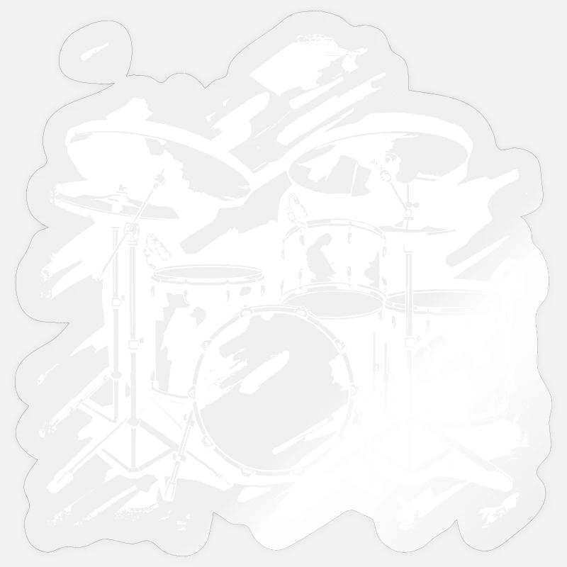 Percussion - Sticker size S (10 x 10 cm) - transparent glossy