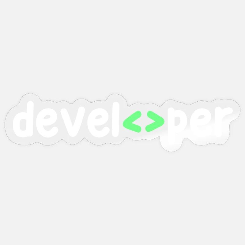 Développeur Code Scripting Debug Informatik Geek Sticker taille S (10 x 10 cm)