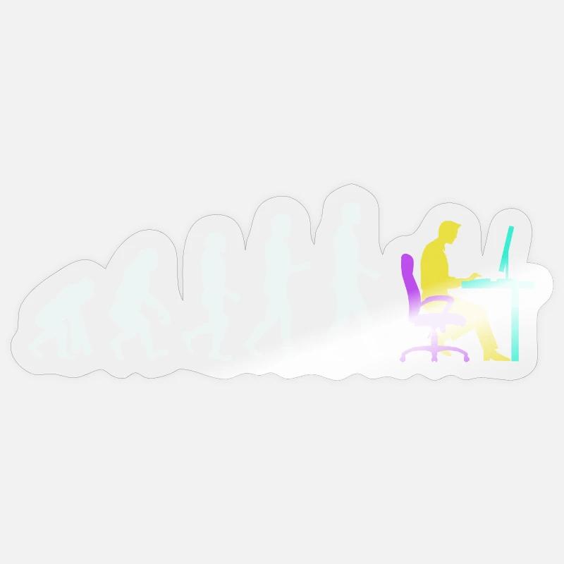 Développeur Evolution Computergeek Open Source Sticker taille S (10 x 10 cm)