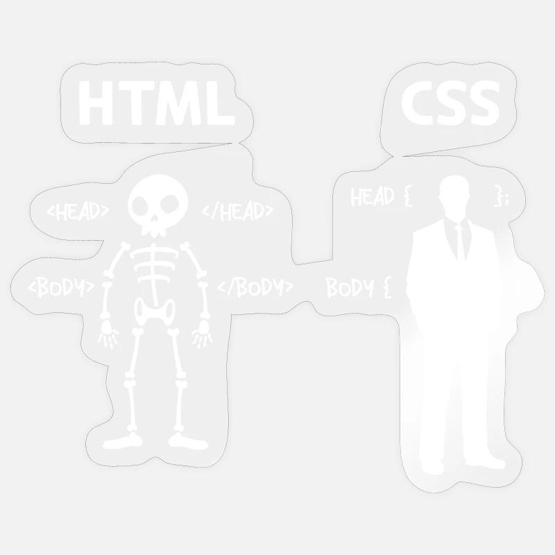 Code Css C++ Php Java Developer Code Skripting - Sticker Größe S (10 x 10 cm) - Transparent glänzend