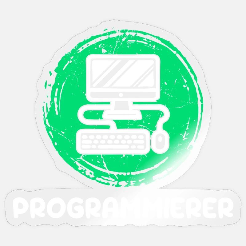 Computerfreak Skripting Developer Programmierer - Sticker Größe S (10 x 10 cm) - Transparent glänzend