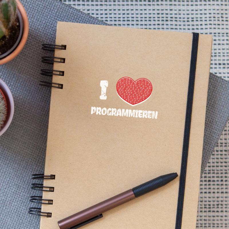 Developer Herz Programmierer Statement Informatik Sticker Größe S (10 x 10 cm)