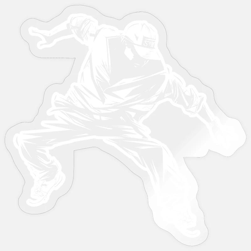 Breakdance Drawing Sticker size S (10 x 10 cm)