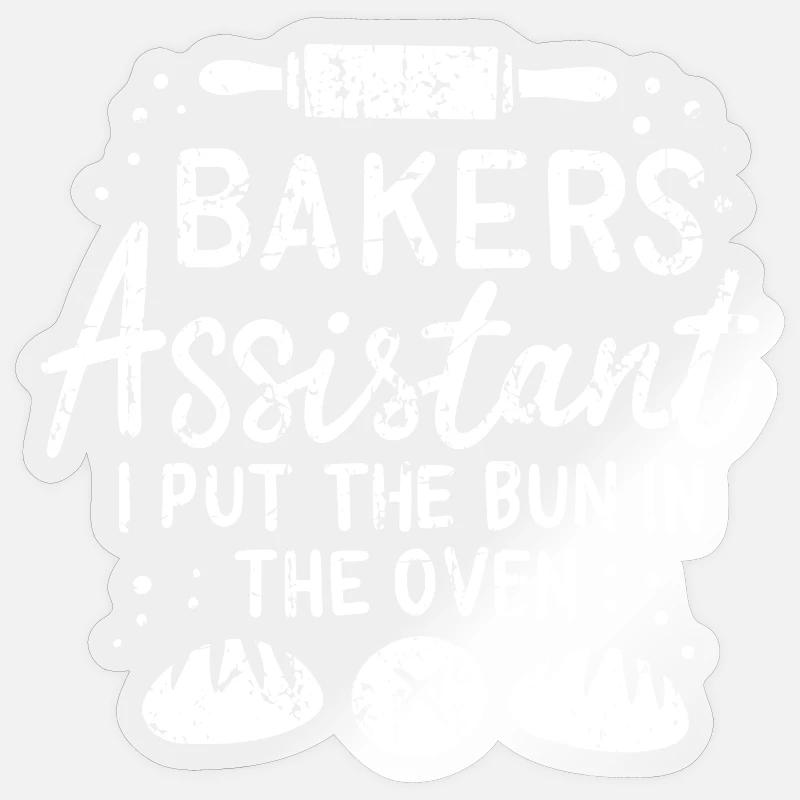 Assistante commerciale boulangerie - Sticker taille S (10 x 10 cm) - brillant transparent