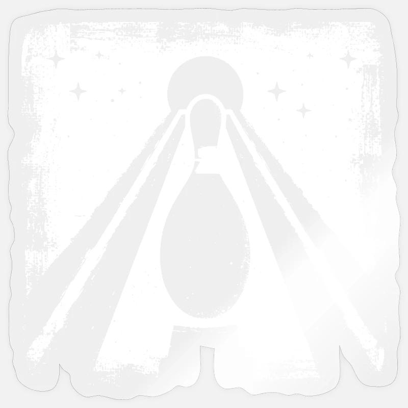 Bowling Pin Graphic - Sticker size S (10 x 10 cm) - transparent glossy