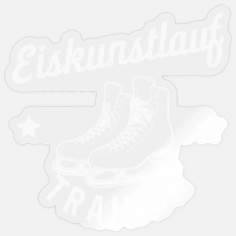 Eiskunstlauftrainer Präsent Eislauf Coach Geschenk Sticker Größe S (10 x 10 cm)