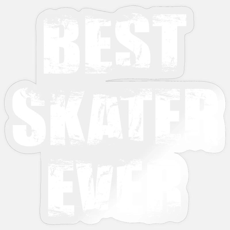 Best Skater Ever - Sticker Größe S (10 x 10 cm) - Transparent glänzend