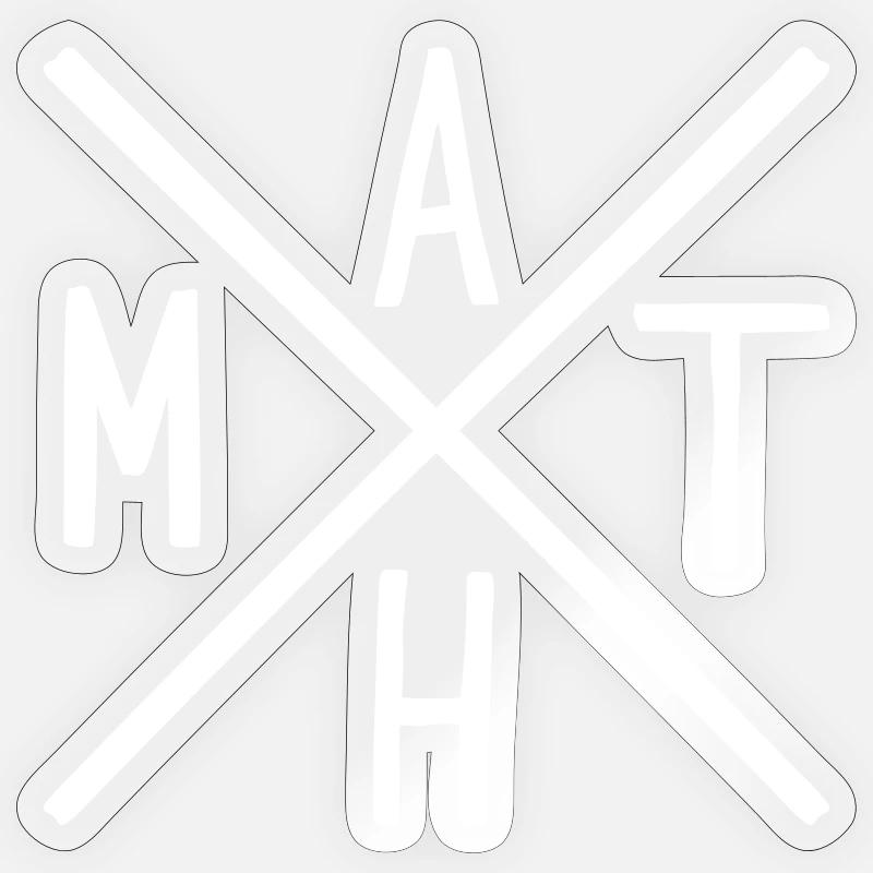 Mathématiques - Sticker taille S (10 x 10 cm) - brillant transparent