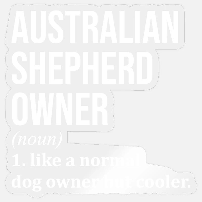 Australian Shepherd - Sticker Größe S (10 x 10 cm) - Transparent glänzend