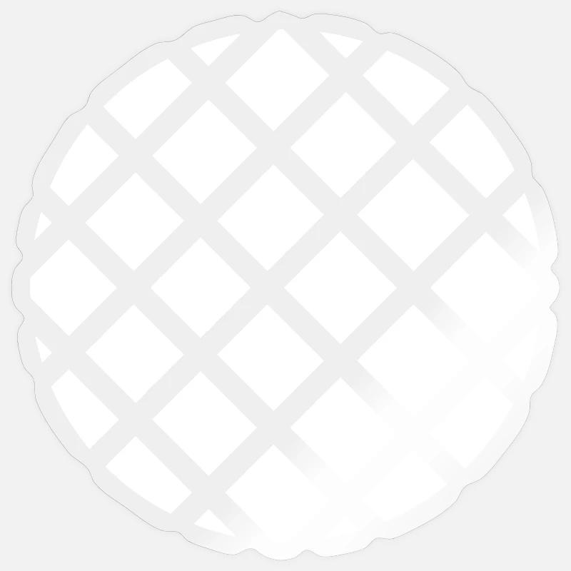 pie circle grid - Sticker size S (10 x 10 cm) - transparent glossy