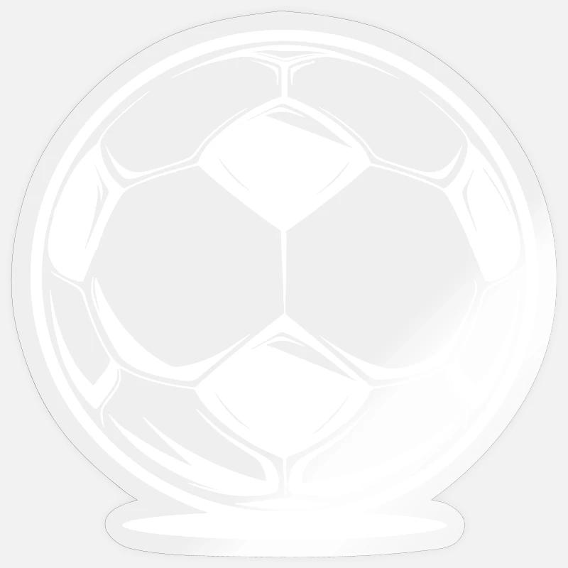 Fußball - Sticker Größe S (10 x 10 cm) - Transparent glänzend
