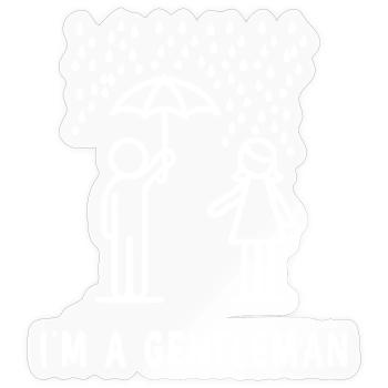 Ich bin ein Gentleman - Sticker Größe S (10 x 10 cm) - Transparent glänzend - Vorne