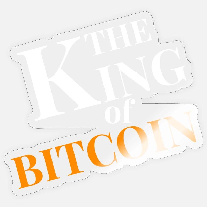 Roi du graphique Bitcoin - Sticker taille S (10 x 10 cm) - brillant transparent