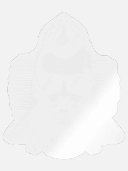Punk-Rocker mit Sonnenbrille - Sticker Größe S (10 x 10 cm) - Transparent glänzend