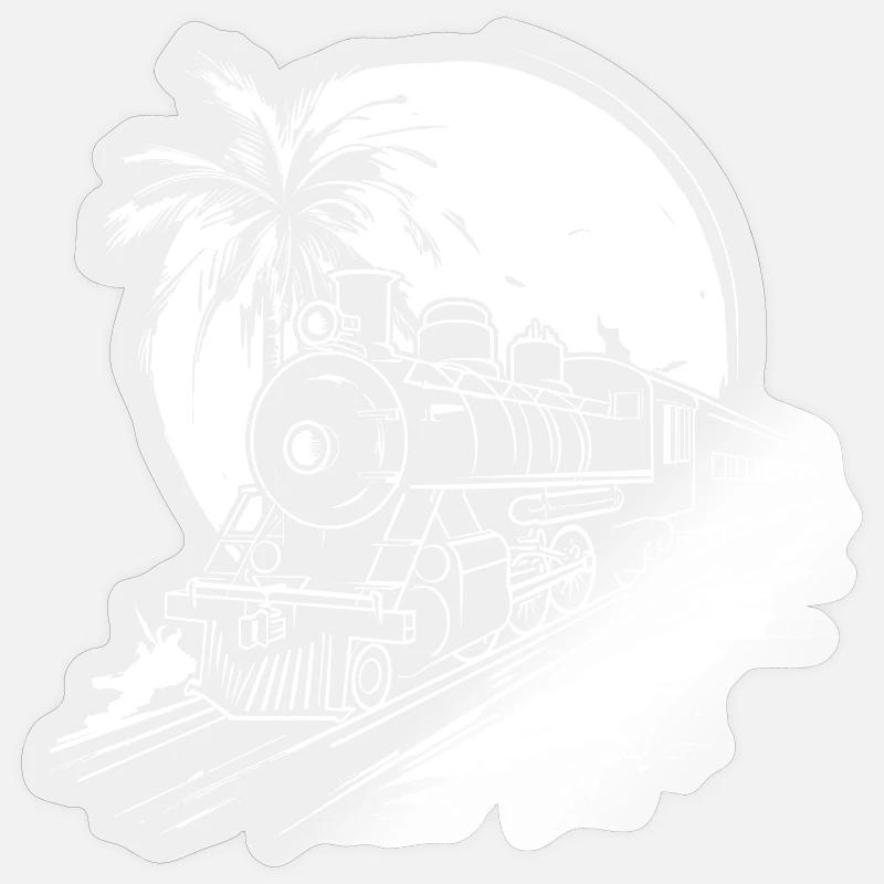 Graphique ferroviaire - Sticker taille S (10 x 10 cm) - brillant transparent