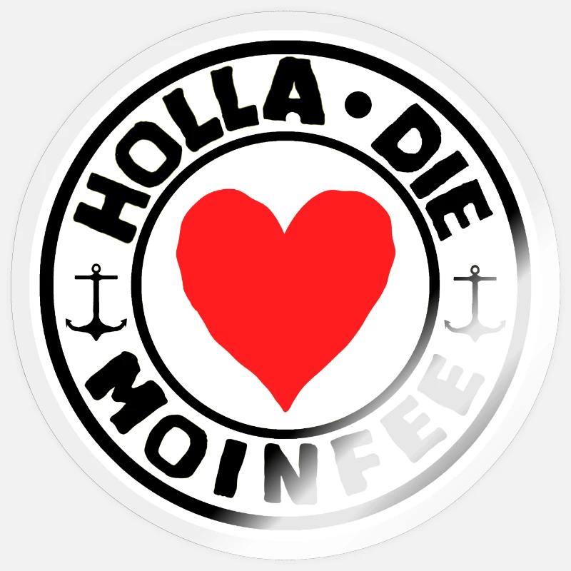 Holla die MoinFee Vers de moule - Sticker taille S (10 x 10 cm) - brillant transparent