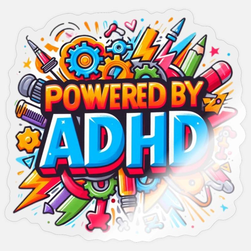 ADHS - Sticker Größe S (10 x 10 cm) - Transparent glänzend