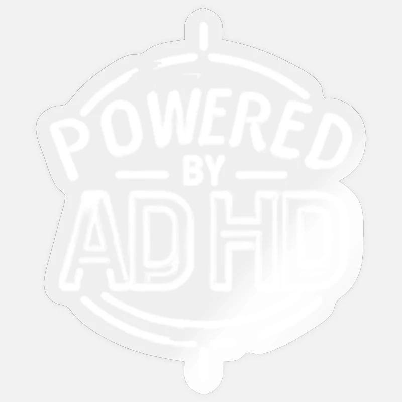 TDAH - Sticker taille S (10 x 10 cm) - brillant transparent