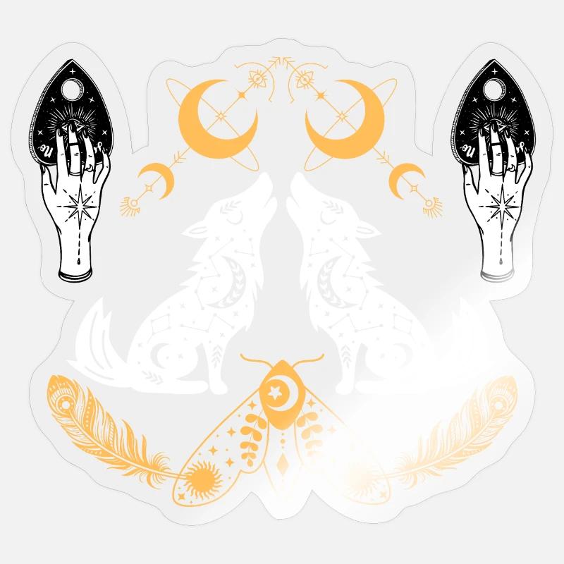 Lunar Wolves Emblem - Sticker size S (10 x 10 cm) - transparent glossy