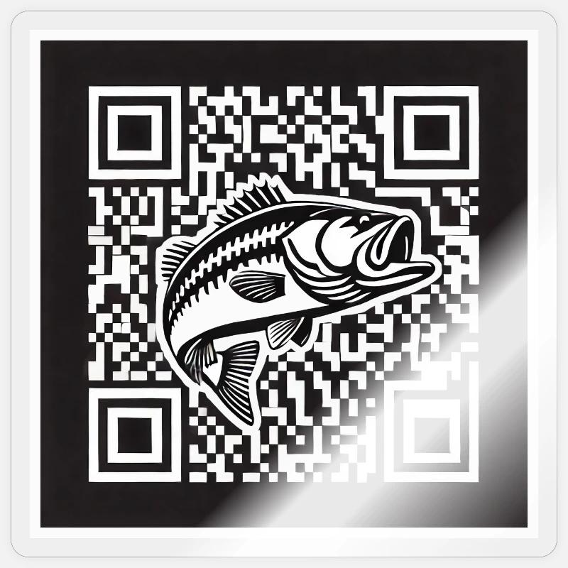 Design de code QR Perch - Sticker taille S (10 x 10 cm) - brillant transparent
