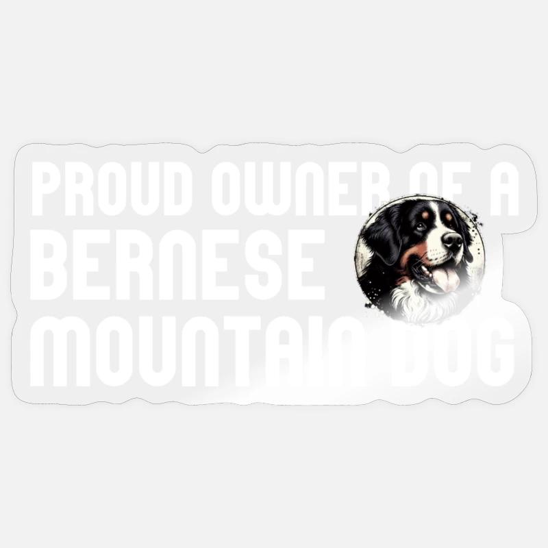 Bouvier bernois - Sticker taille S (10 x 10 cm) - brillant transparent