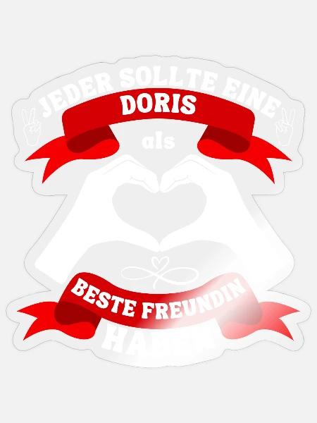 Beste Freundin Doris - Sticker Größe S (10 x 10 cm) - Transparent glänzend