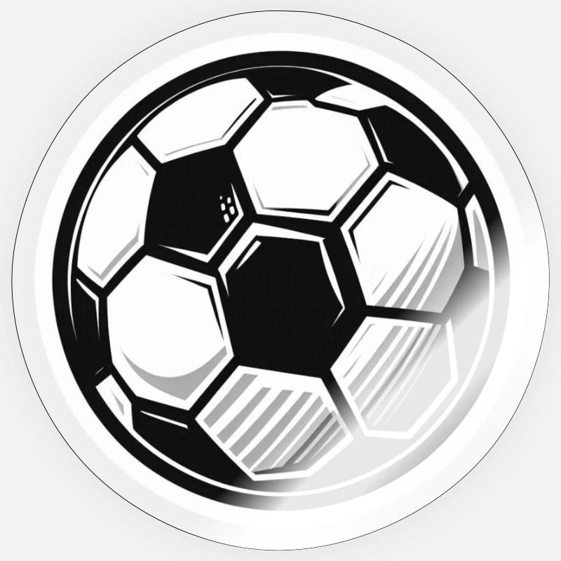 Fußball - Sticker Größe S (10 x 10 cm) - Transparent glänzend