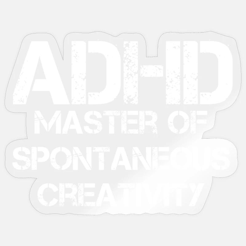 ADHS - Sticker Größe S (10 x 10 cm) - Transparent glänzend