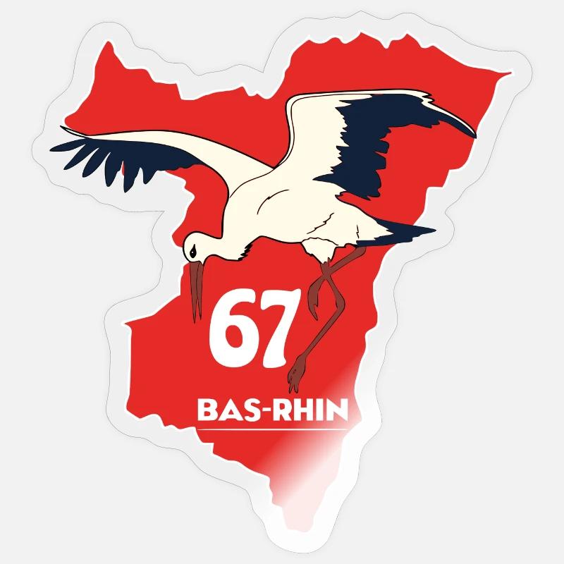 Bas-Rhin - Sticker size S (10 x 10 cm) - transparent glossy