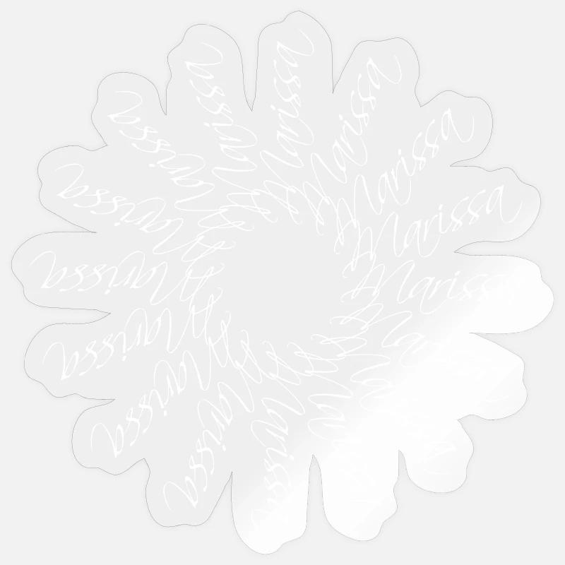 Marissa Nom Nom Mandala - Sticker taille S (10 x 10 cm) - brillant transparent