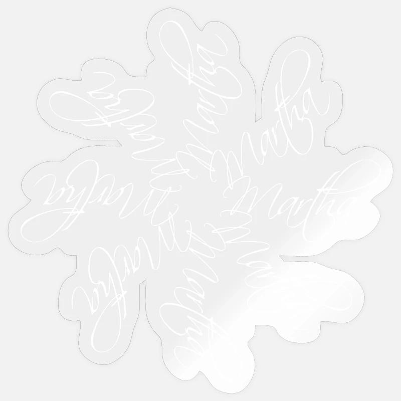 Martha Name Name Mandala - Sticker size S (10 x 10 cm) - transparent glossy
