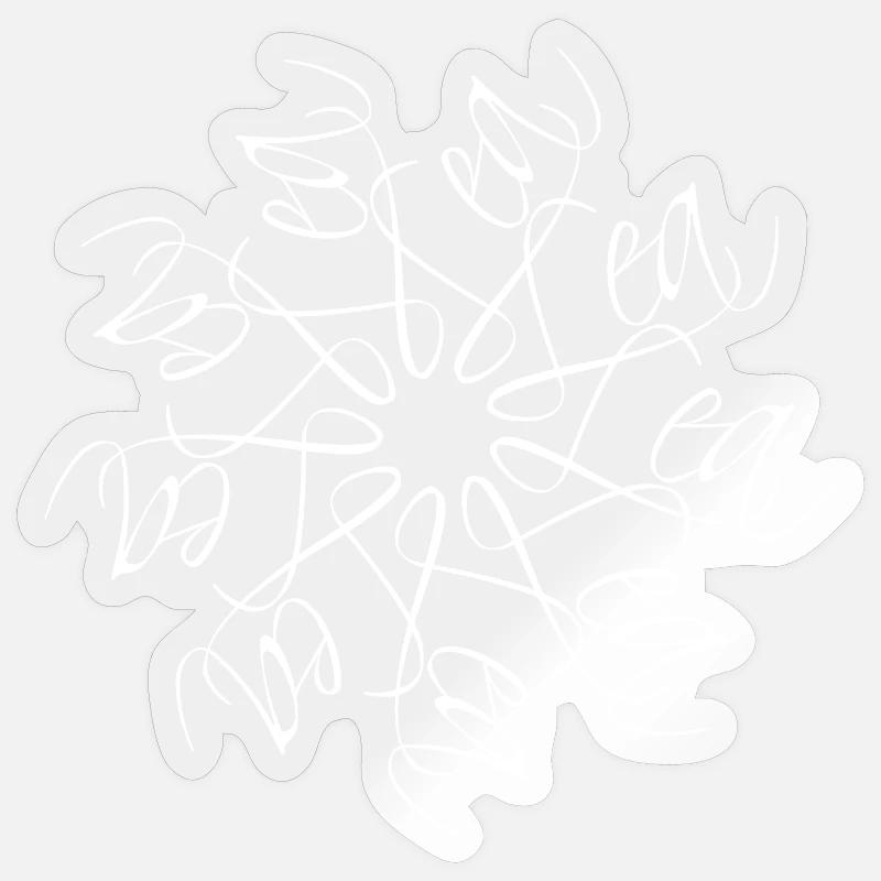 Lea Nom Nom Mandala - Sticker taille S (10 x 10 cm) - brillant transparent