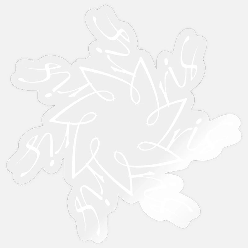 Iris Name Name Mandala Sticker size S (10 x 10 cm)