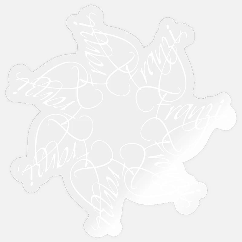 Franzi Name Mandala - Sticker size S (10 x 10 cm) - transparent glossy