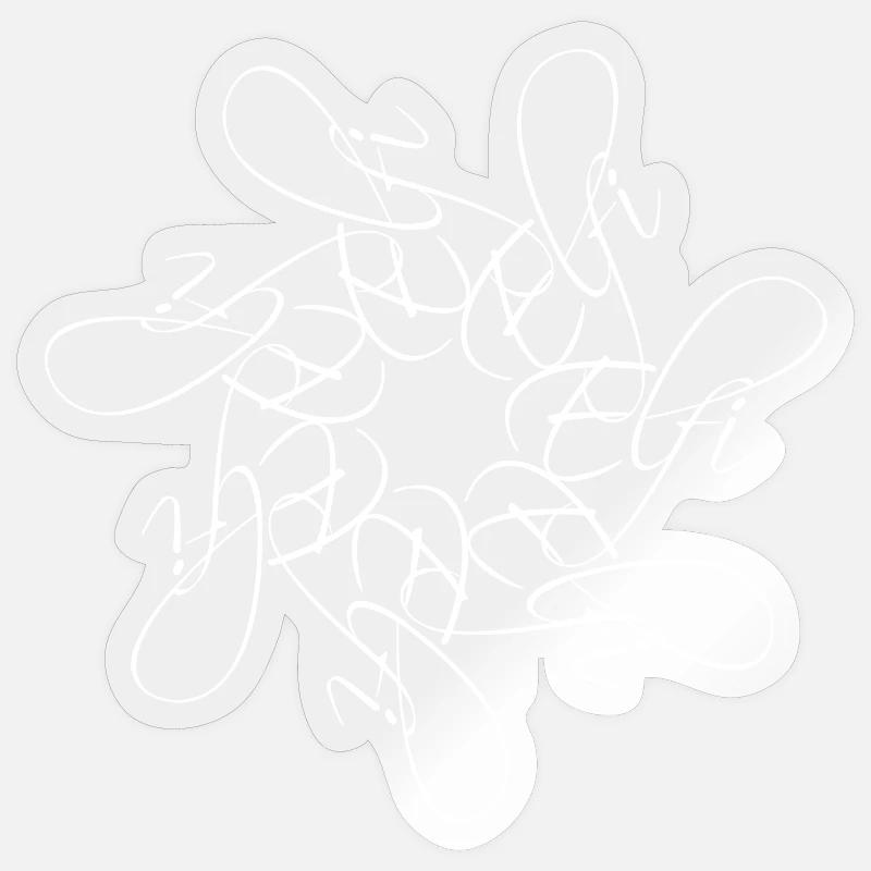 Elfi Name Name Mandala - Sticker size S (10 x 10 cm) - transparent glossy