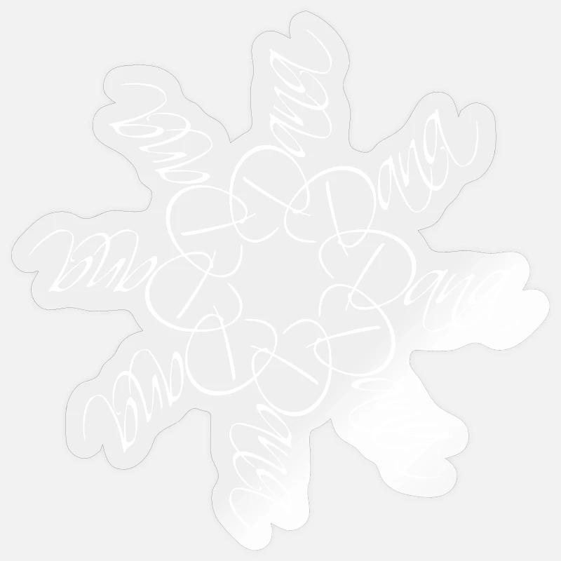 Dana Nom Nom Mandala - Sticker taille S (10 x 10 cm) - brillant transparent