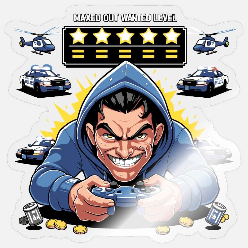 Design per giocatori open world Sticker formato S (10 x 10 cm)