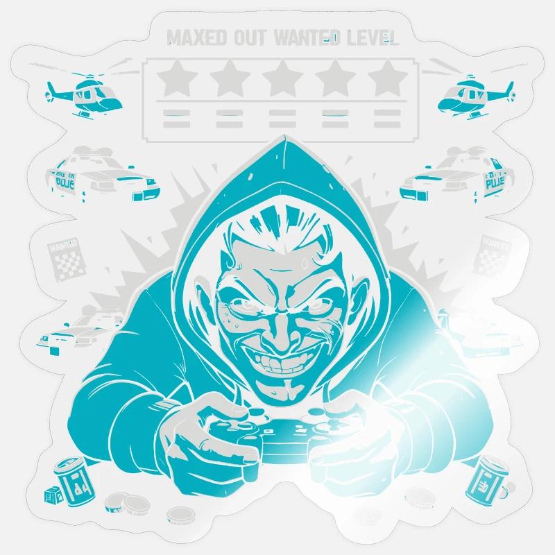 Design per giocatori open world Sticker formato S (10 x 10 cm)