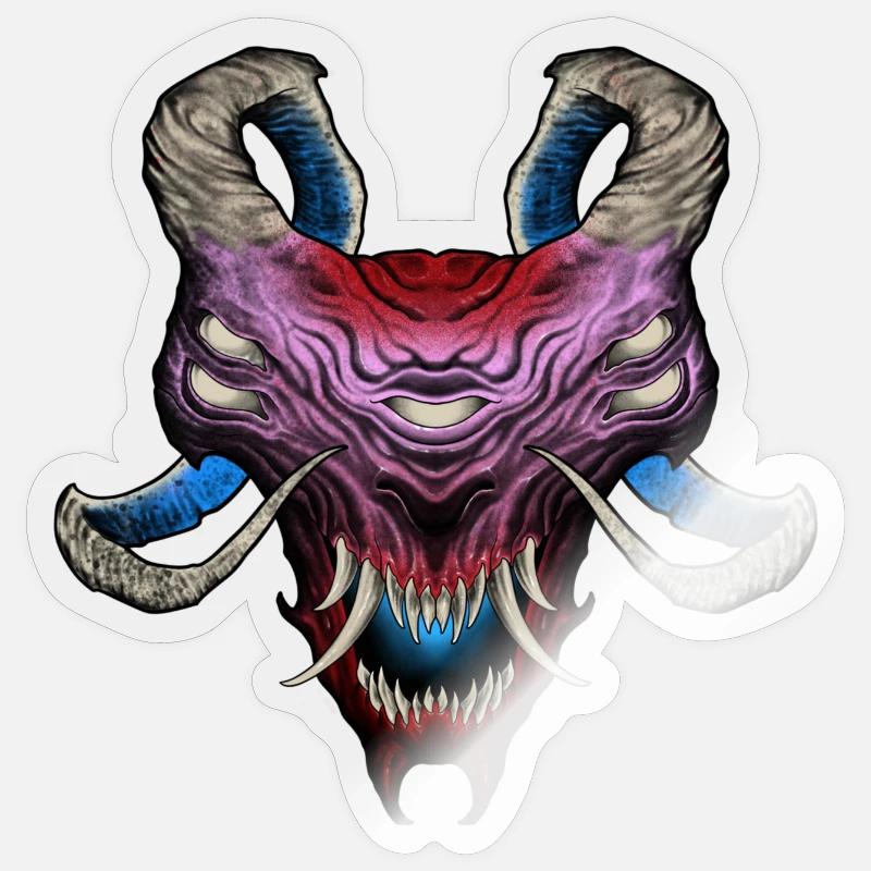 D Mon B - Sticker Größe S (10 x 10 cm) - Transparent glänzend