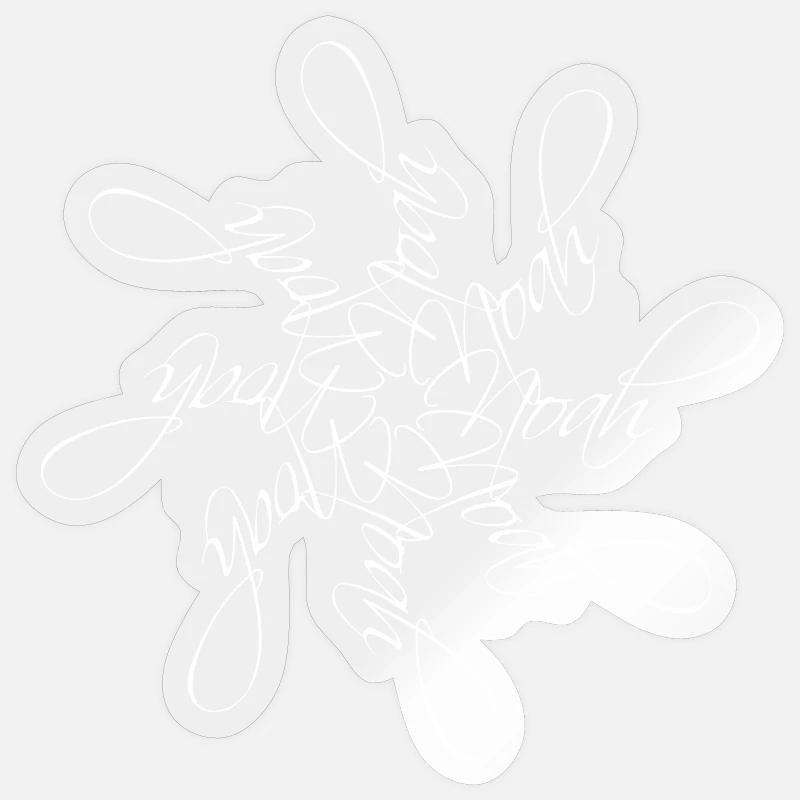 Noah's Name Mandala - Sticker size S (10 x 10 cm) - transparent glossy