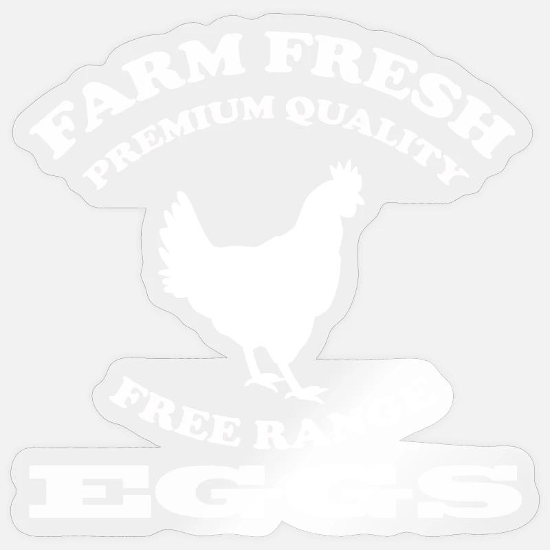 Eggs - Sticker size S (10 x 10 cm) - transparent glossy