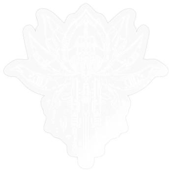 Mystica White - Sticker Größe S (10 x 10 cm) - Transparent glänzend - Vorne