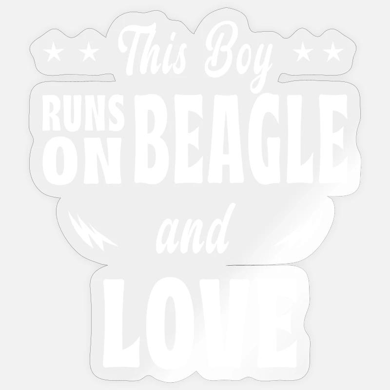 Dieser Junge Beagle Design - Sticker Größe S (10 x 10 cm) - Transparent glänzend