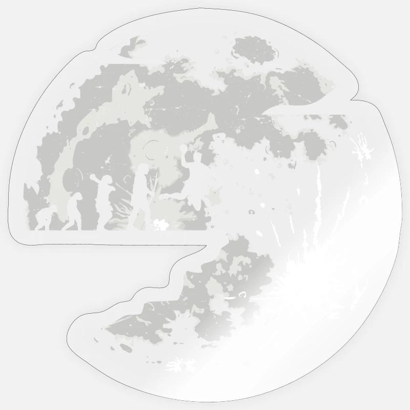 Feier der Mondevolution - Sticker Größe S (10 x 10 cm) - Transparent glänzend