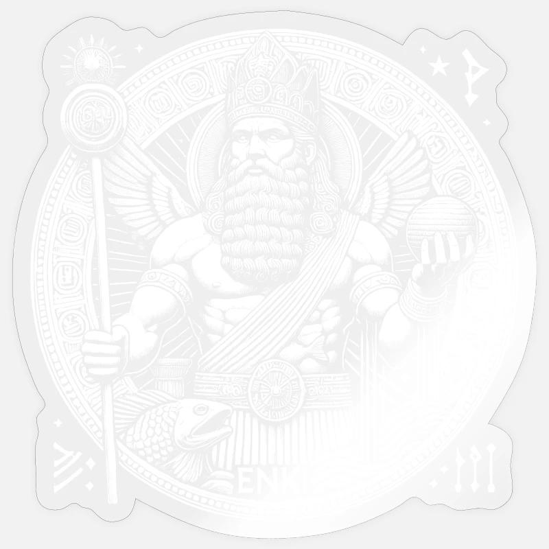 Joint rond Enki - Sticker taille S (10 x 10 cm) - brillant transparent