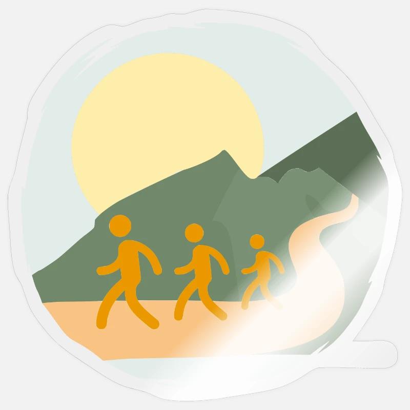 Keep on Walking - Sticker Größe S (10 x 10 cm) - Transparent glänzend