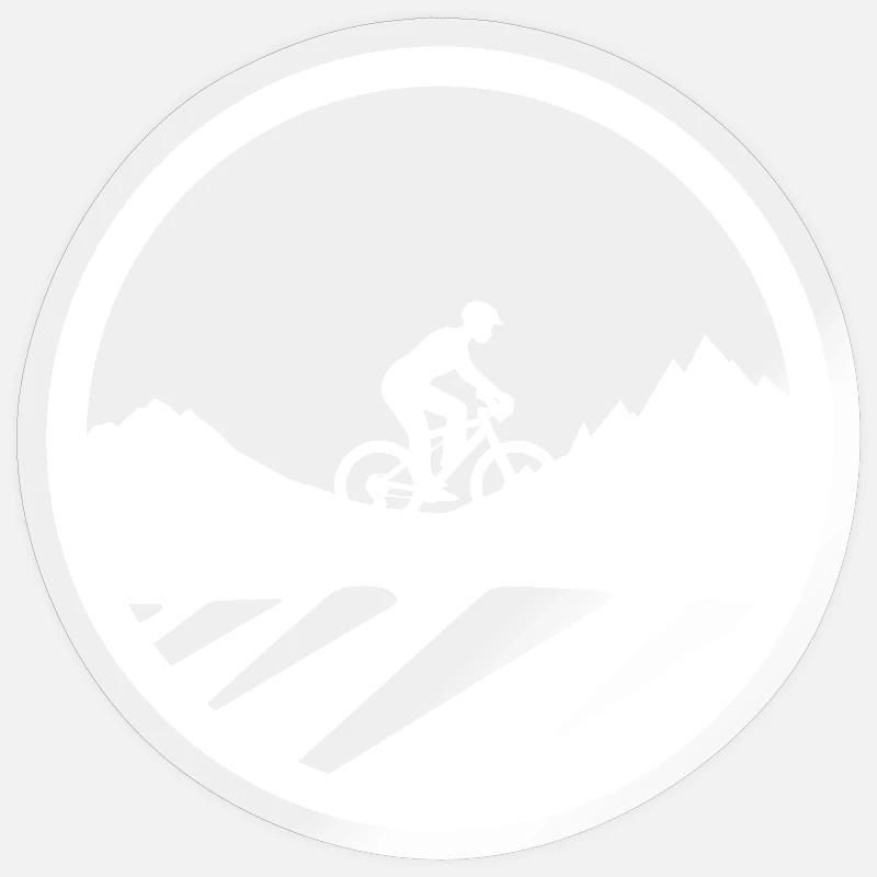 Graphismes de VTT - Sticker taille S (10 x 10 cm) - brillant transparent