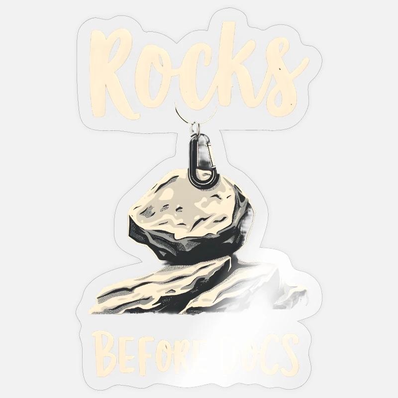 Rocks avant Docs - Sticker taille S (10 x 10 cm) - brillant transparent