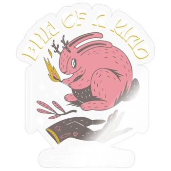 Jackalope mystique – Unique et magique - Sticker taille S (10 x 10 cm) - brillant transparent - Devant