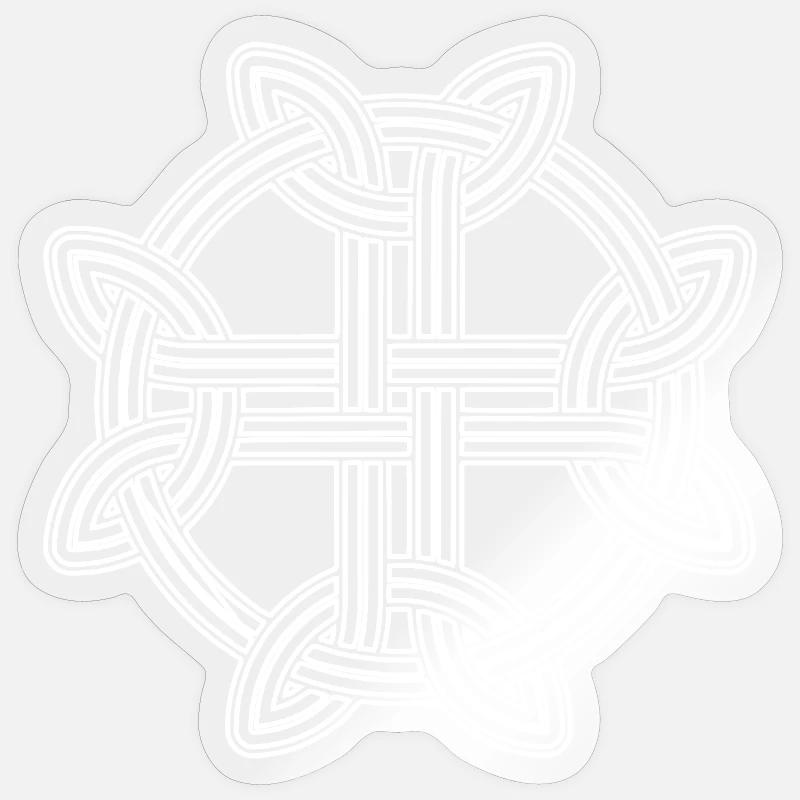 Conception du nœud croix celtique - Sticker taille S (10 x 10 cm) - brillant transparent